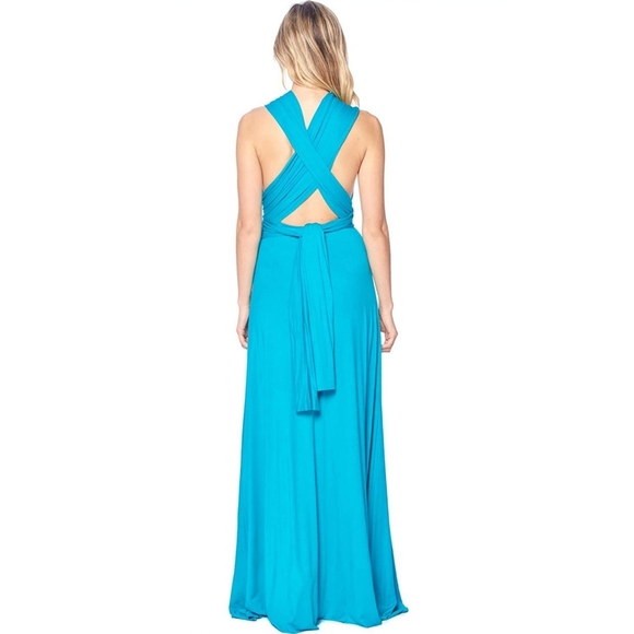 12 Ami Convertible Multi Way Maxi Dress in Royal - Picture 13 of 13